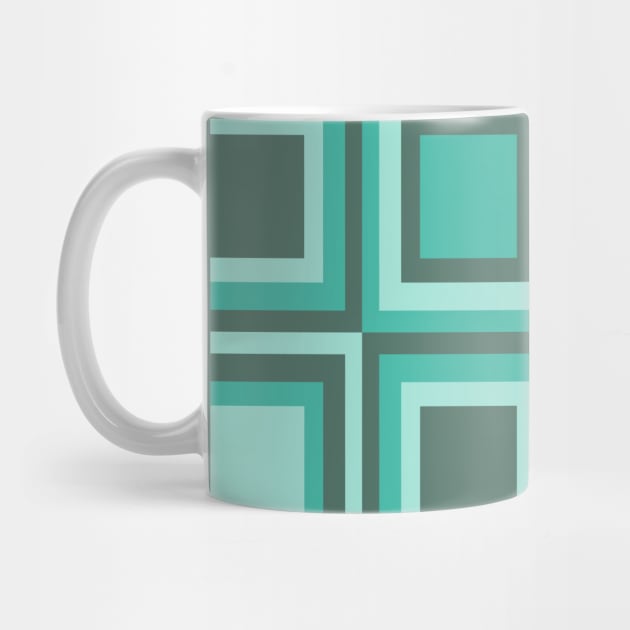 Sixties and seventies geometric pattern in green tones by F-for-Fab